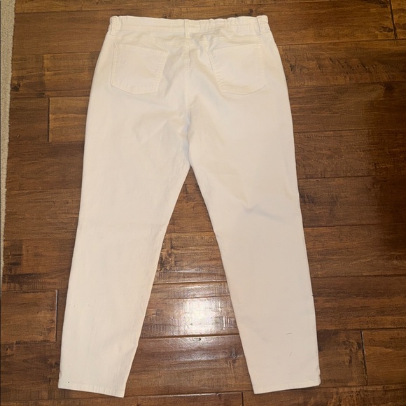EILEEN FISHER Women’s WHITE JEANS Stretch size 14 organic cotton USA - Picture 3 of 8